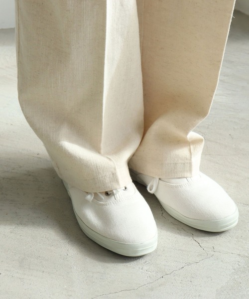 yuni(ユニ )の「コットンリネン natural toutch wide tuck パンツ(スラックス・レディース・キナリ/ブラック/カーキ・FREE)」の8枚目の写真