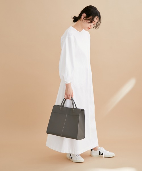 ADAM ET ROPE'(アダムエロペ)の「【A4対応・2WAY】ソフトフェイクレザースクエアA4バッグ(トートバッグ・レディース・チャコールグレー/グレー・FREE)」の19枚目の写真