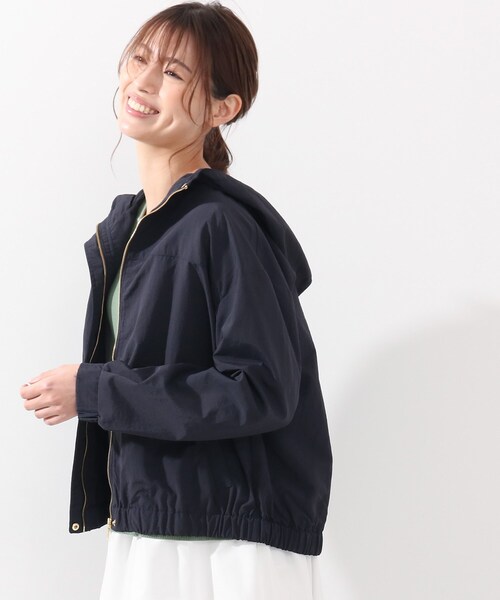 DRESKIP(ドレスキップ)の「◆撥水裾ギャザーナイロンマウンテンパーカー(ブルゾン・レディース・ネイビー/カーキ/ライトベージュ/レモンイエロー・02/03/04)」の14枚目の写真