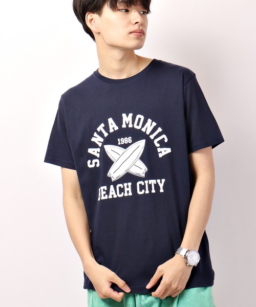 FUNALIVE(ファンアライブ)の「BF2 select リゾートデザインプリントTシャツ(Tシャツ/カットソー・メンズ・チャコール/ネイビー/ターコイズブルー/グレー/ピンク/ブラック/ライトグリーン/サックスブルー/ホワイト系その他/ホワイト・LL/M/L)」の8枚目の写真