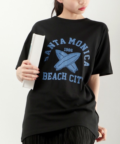 FUNALIVE(ファンアライブ)の「BF2 select リゾートデザインプリントTシャツ(Tシャツ/カットソー・メンズ・チャコール/ネイビー/ターコイズブルー/グレー/ピンク/ブラック/ライトグリーン/サックスブルー/ホワイト系その他/ホワイト・LL/M/L)」の4枚目の写真
