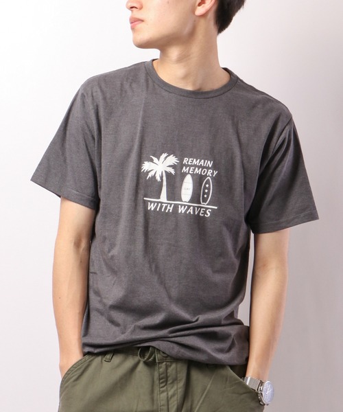 FUNALIVE(ファンアライブ)の「BF2 select リゾートデザインプリントTシャツ(Tシャツ/カットソー・メンズ・チャコール/ネイビー/ターコイズブルー/グレー/ピンク/ブラック/ライトグリーン/サックスブルー/ホワイト系その他/ホワイト・LL/M/L)」の16枚目の写真