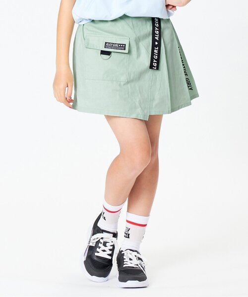 algy(アルジー)の「ロゴベルト付きラップスカパン(スカート・キッズ・ラベンダー/ブラック/ミント・XX-SMALL/XXX-SMALL/MEDIUM/X-SMALL/SMALL)」の1枚目の写真