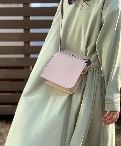 atneK（アトネック）の「【atneK by Scrap Book】BOX-XS（ショルダーバッグ・レディース・グレー/グリーン・FREE）」の4枚目の写真