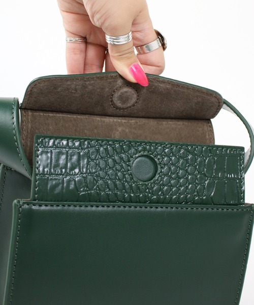 atneK（アトネック）の「【atneK by Scrap Book】BOX-XS（ショルダーバッグ・レディース・グレー/グリーン・FREE）」の10枚目の写真