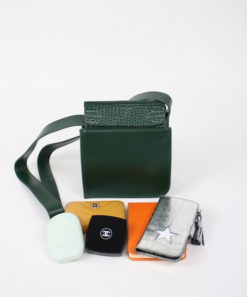 atneK（アトネック）の「【atneK by Scrap Book】BOX-XS（ショルダーバッグ・レディース・グレー/グリーン・FREE）」の8枚目の写真