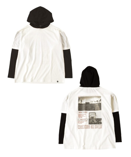 GLAZOS(グラソス)の「天竺・ドロップショルダーバックフォトプリントレイヤードTパーカー(Tシャツ/カットソー・キッズ・ホワイト/ブルー/ブラック・130cm/140cm/150cm/160cm/170cm)」の17枚目の写真