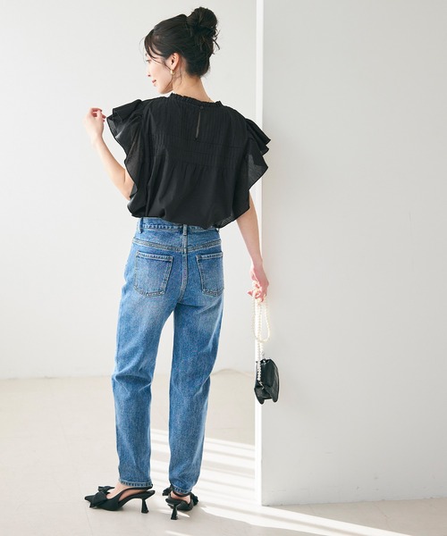 coca（coca）（コカ）の「ピンタックフレアコットンブラウス（シャツ/ブラウス・レディース・ホワイト/ブラック/カーキ/ピンク/グレイッシュベージュ/パープル/ダークベージュ/レッド・M/L）」の13枚目の写真