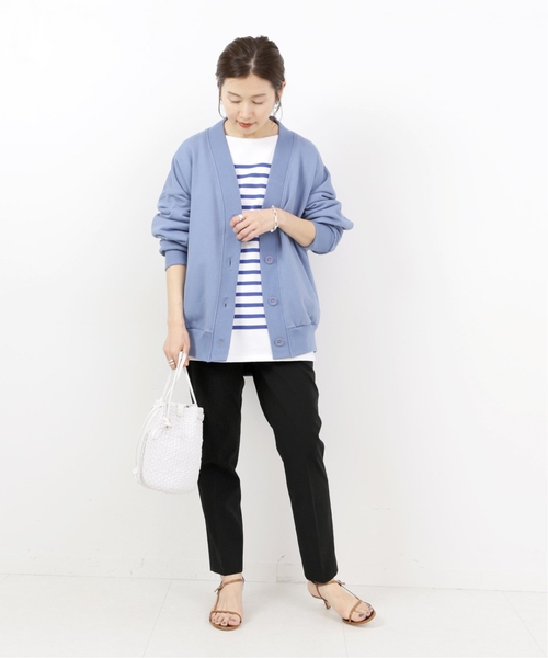 IENA(イエナ)の「ドライリネンストレッチ パンツ(スラックス・レディース・ブラック/ピンク/サックスブルー・34/36/38/40/32/T38)」の8枚目の写真