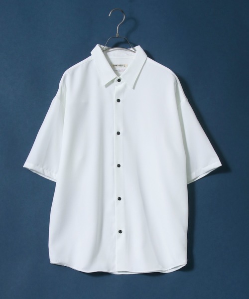 ANPAS(アンパス)の「MADE IN JAPAN Reflax(R) Oversize Shirt/日本製 リフラクス オーバーサイズ シャツ(シャツ/ブラウス・メンズ・ホワイト/ブラック/パープル/グレー/イエロー/ブルー/セージグリーン・M/L)」の2枚目の写真
