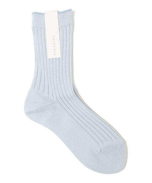 SHIPS any（シップス エニィ）の「SHIPS any: ニュアンス カラー リブ ソックス（ソックス/靴下・レディース・ライトブルー/ブラック/ライトホワイト/ベージュ・ONE SIZE）」の4枚目の写真