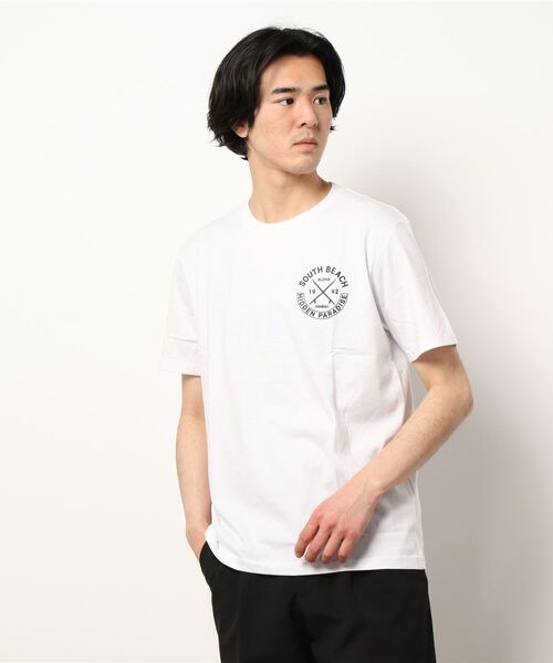 STYLEBLOCK(スタイルブロック)の「半袖イラストプリントTシャツ(Tシャツ/カットソー・メンズ・ホワイト/ブルー系その他/ホワイト系その他3/ホワイト系その他/パープル系その他2/パープル/サックスブルー/ベージュ/ホワイト系その他2/ブルー系その他2/パープル系その他/ホワイト系その他4/ブラック/ネイビー/ブラック系その他・L/LL/M)」の6枚目の写真