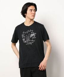 半袖イラストプリントTシャツ