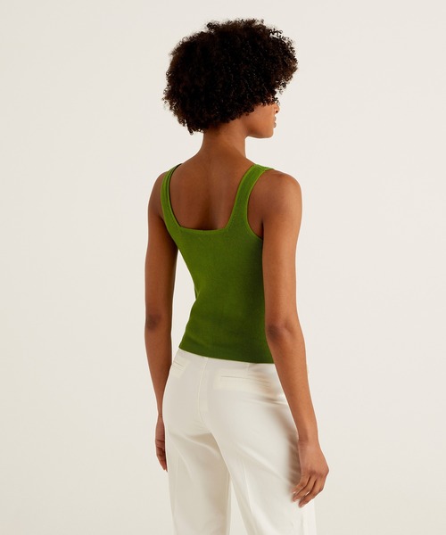 BENETTON (UNITED COLORS OF BENETTON)(ベネトンユナイテッドカラーズオブベネトン)の「タンクトップ(タンクトップ・レディース・ピンク/オフホワイト/グリーン・X-SMALL/MEDIUM/LARGE/SMALL)」の5枚目の写真
