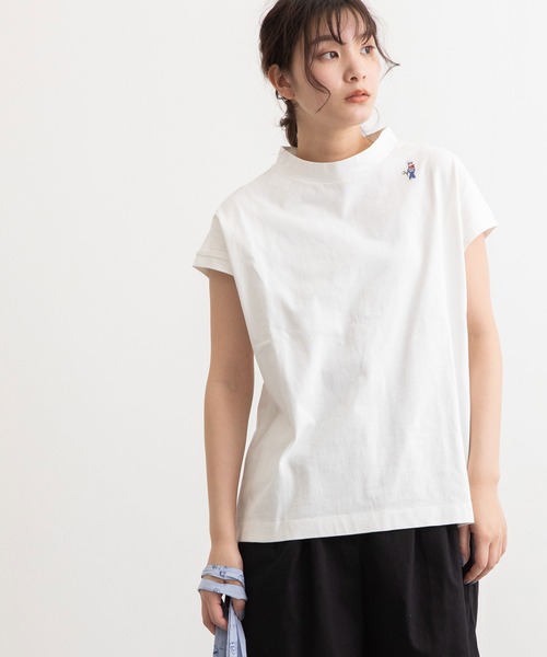 POU DOU DOU(プードゥドゥ)の「USコットンフレンチスリーブTee(Tシャツ/カットソー・レディース・ライトブルー/ブラック/オフホワイト/ピンク/ブルー/スミクロ・3)」の12枚目の写真