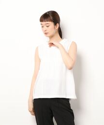 Samansa Mos2 | 襟レースノースリカットソー(Tシャツ/カットソー)