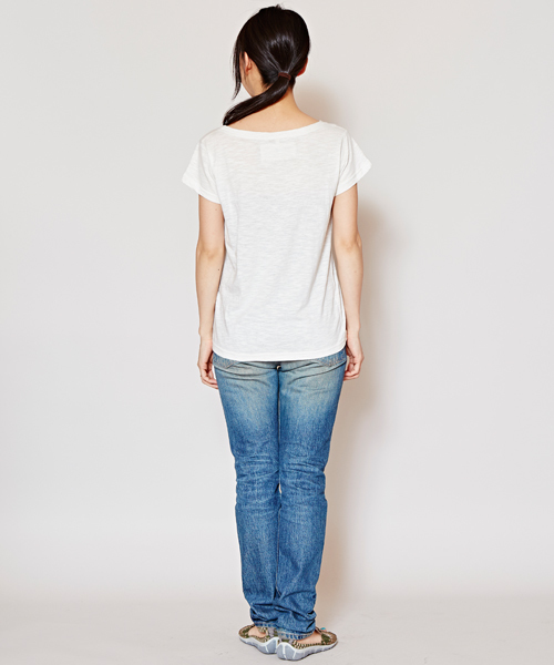 チャイハネ（チャイハネ）の「【チャイハネ】yul プレーム半袖Tシャツ（Tシャツ/カットソー・レディース・エメラルド/イエロー/ブラック/ブルー/グリーン/グレー/サンドグレー/オフホワイト/ピンク/ダークパープル/ダークグリーン/ダークブルー/オレンジ/ローズ/モスグリーン/ラベンダー/ネイビー・FREE）」の22枚目の写真