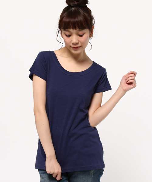 チャイハネ（チャイハネ）の「【チャイハネ】yul プレーム半袖Tシャツ（Tシャツ/カットソー・レディース・エメラルド/イエロー/ブラック/ブルー/グリーン/グレー/サンドグレー/オフホワイト/ピンク/ダークパープル/ダークグリーン/ダークブルー/オレンジ/ローズ/モスグリーン/ラベンダー/ネイビー・FREE）」の11枚目の写真