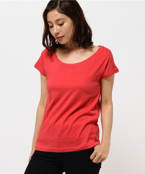 チャイハネ（チャイハネ）の「【チャイハネ】yul プレーム半袖Tシャツ（Tシャツ/カットソー・レディース・エメラルド/イエロー/ブラック/ブルー/グリーン/グレー/サンドグレー/オフホワイト/ピンク/ダークパープル/ダークグリーン/ダークブルー/オレンジ/ローズ/モスグリーン/ラベンダー/ネイビー・FREE）」の16枚目の写真