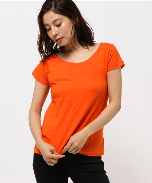 チャイハネ（チャイハネ）の「【チャイハネ】yul プレーム半袖Tシャツ（Tシャツ/カットソー・レディース・エメラルド/イエロー/ブラック/ブルー/グリーン/グレー/サンドグレー/オフホワイト/ピンク/ダークパープル/ダークグリーン/ダークブルー/オレンジ/ローズ/モスグリーン/ラベンダー/ネイビー・FREE）」の17枚目の写真