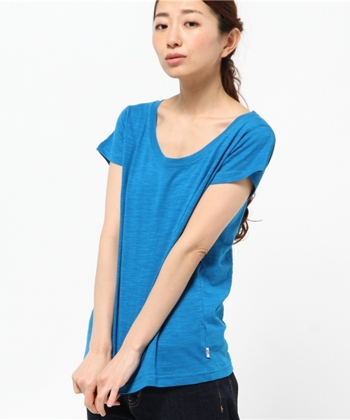 チャイハネ（チャイハネ）の「【チャイハネ】yul プレーム半袖Tシャツ（Tシャツ/カットソー・レディース・エメラルド/イエロー/ブラック/ブルー/グリーン/グレー/サンドグレー/オフホワイト/ピンク/ダークパープル/ダークグリーン/ダークブルー/オレンジ/ローズ/モスグリーン/ラベンダー/ネイビー・FREE）」の10枚目の写真