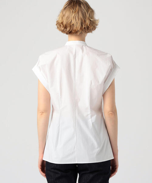 TOMORROWLAND （トゥモローランド）の「コットンラミータイプライター フレンチスリーブシャツ（シャツ/ブラウス・レディース・ホワイト/ライトブルー/イエロー・36）」の7枚目の写真