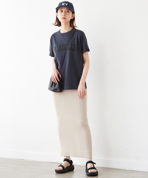 SLOBE IENA(スローブイエナ)の「MARSEILLEロゴTシャツ(Tシャツ/カットソー・レディース・ホワイト/グレー/グリーン/ブラック・FREE)」の21枚目の写真