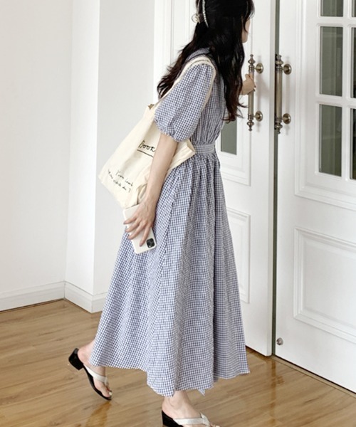 ABYS（アビス）の「ギンガムウエストマークカシュクールワンピース（ワンピース・レディース・チェック・FREE）」の8枚目の写真