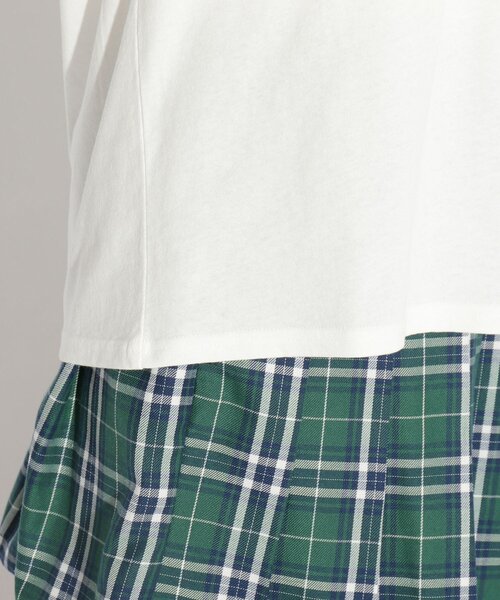 PINK-latte（ピンクラテ）の「◆【オーガニックコットン/コットン100％/毛玉になりにくい/サステナブル】3連ワッペン付きTシャツ（Tシャツ/カットソー・キッズ・チャコールグレー/オフホワイト/グリーン/ライトブルー・15 /14/16）」の10枚目の写真