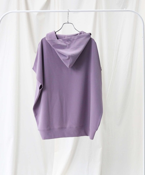 HONEYSUCKLE ROSE（ハニーサックルローズ）の「【HONEYSUCKLE ROSE】ハーフジップノースリパーカー（その他トップス・レディース・カーキブラウン/ダークグレー/パープル・L/M）」の17枚目の写真