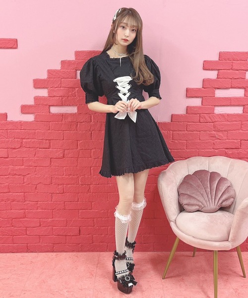 Swankiss（スワンキス）の「JF laceup coton O/P（ワンピース）」 - WEAR