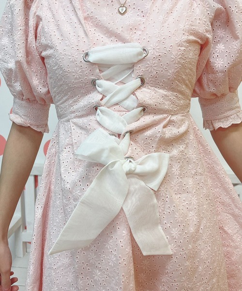 Swankiss（スワンキス）の「JF laceup coton O/P（ワンピース）」 - WEAR