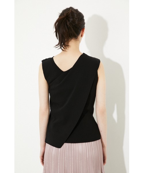 rienda（リエンダ）の「アシンメトリーラップニットトップス（ニット/セーター・レディース・ライトグリーン/パープル/ブラック/ホワイト・FREE）」の8枚目の写真