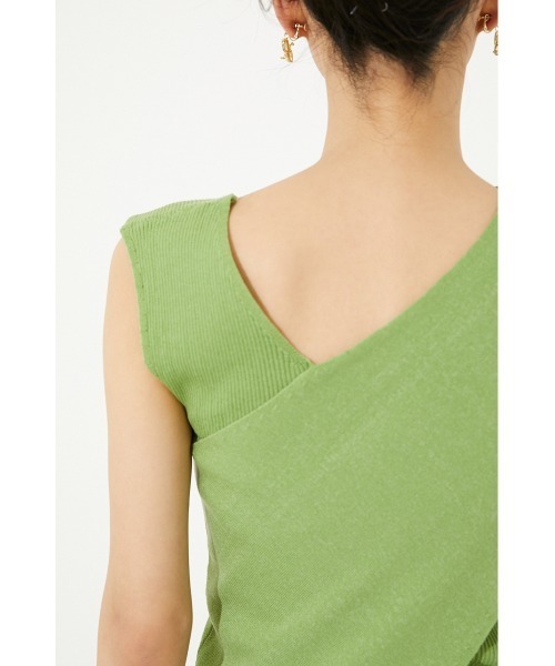 rienda（リエンダ）の「アシンメトリーラップニットトップス（ニット/セーター・レディース・ライトグリーン/パープル/ブラック/ホワイト・FREE）」の15枚目の写真
