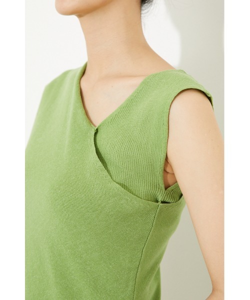 rienda（リエンダ）の「アシンメトリーラップニットトップス（ニット/セーター・レディース・ライトグリーン/パープル/ブラック/ホワイト・FREE）」の16枚目の写真