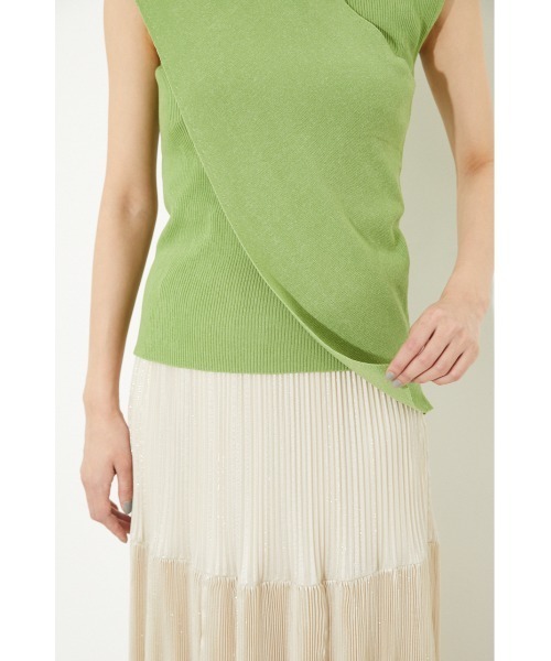 rienda（リエンダ）の「アシンメトリーラップニットトップス（ニット/セーター・レディース・ライトグリーン/パープル/ブラック/ホワイト・FREE）」の18枚目の写真