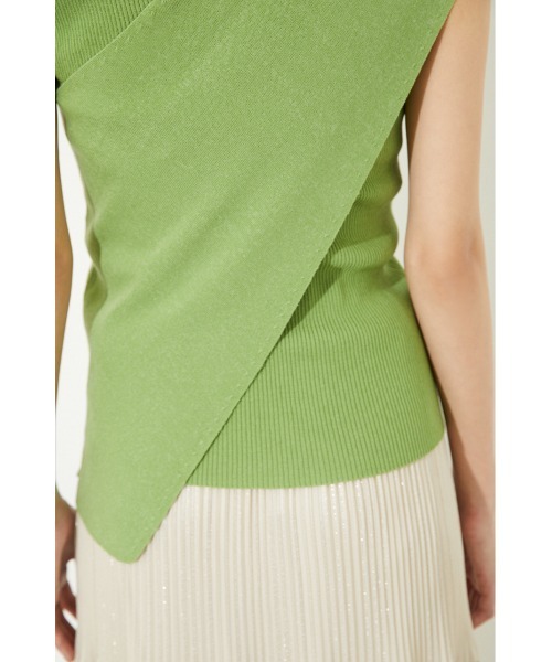 rienda（リエンダ）の「アシンメトリーラップニットトップス（ニット/セーター・レディース・ライトグリーン/パープル/ブラック/ホワイト・FREE）」の19枚目の写真