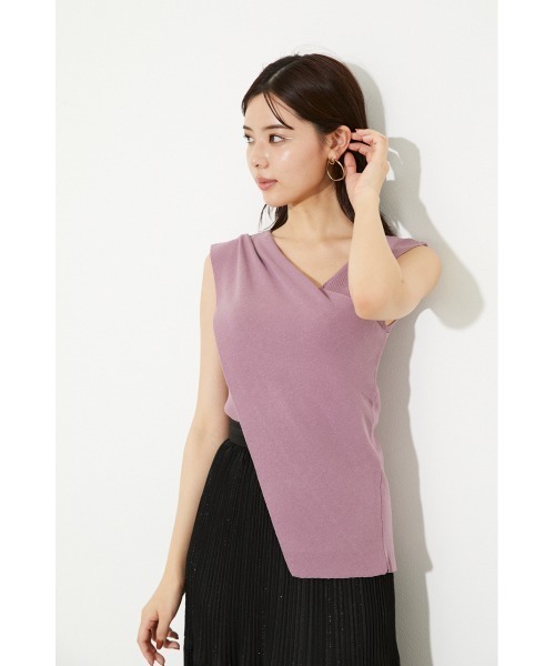 rienda（リエンダ）の「アシンメトリーラップニットトップス（ニット/セーター・レディース・ライトグリーン/パープル/ブラック/ホワイト・FREE）」の20枚目の写真