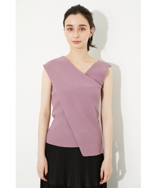 rienda（リエンダ）の「アシンメトリーラップニットトップス（ニット/セーター・レディース・ライトグリーン/パープル/ブラック/ホワイト・FREE）」の22枚目の写真