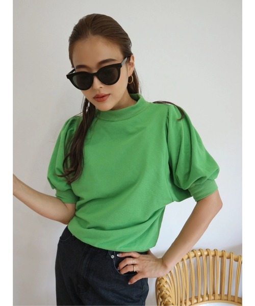 TRUNC（トランクエイティーエイト）の「Conscious Sleeve Cut PO（Tシャツ/カットソー・レディース・グリーン/オフホワイト/ブラック・FREE）」の6枚目の写真