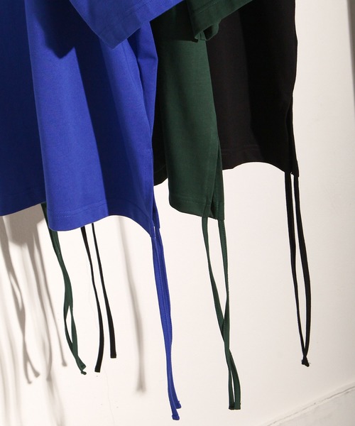 NILWAY（ニルウェイ）の「サイドリボンスリットオーバーサイズポロシャツ（ポロシャツ・メンズ・ブルー/ブラック/グリーン・MEDIUM/LARGE）」の5枚目の写真