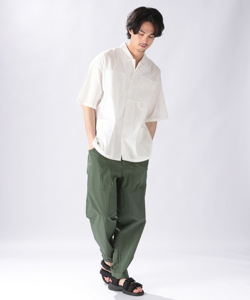 niko and...（ニコアンド）の「ペインターポケットシャツ（シャツ/ブラウス・メンズ・ブラック/ベージュ/オフホワイト/ブルー・MEDIUM/LARGE）」の20枚目の写真