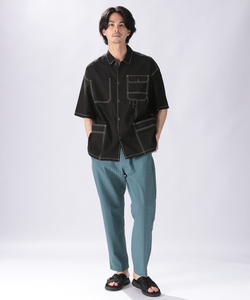 niko and...（ニコアンド）の「ペインターポケットシャツ（シャツ/ブラウス・メンズ・ブラック/ベージュ/オフホワイト/ブルー・MEDIUM/LARGE）」の15枚目の写真