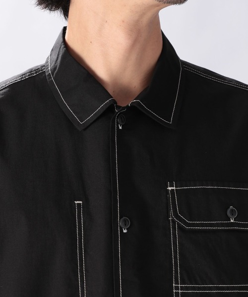 niko and...（ニコアンド）の「ペインターポケットシャツ（シャツ/ブラウス・メンズ・ブラック/ベージュ/オフホワイト/ブルー・MEDIUM/LARGE）」の13枚目の写真