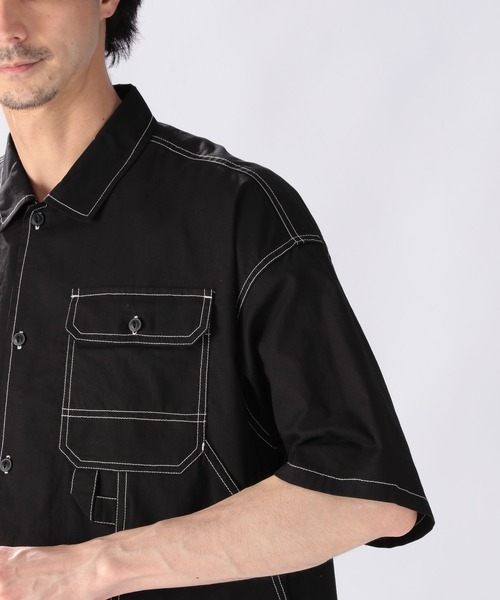 niko and...（ニコアンド）の「ペインターポケットシャツ（シャツ/ブラウス・メンズ・ブラック/ベージュ/オフホワイト/ブルー・MEDIUM/LARGE）」の21枚目の写真