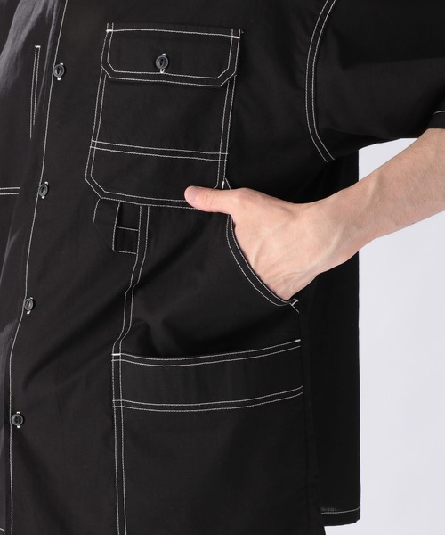 niko and...（ニコアンド）の「ペインターポケットシャツ（シャツ/ブラウス・メンズ・ブラック/ベージュ/オフホワイト/ブルー・MEDIUM/LARGE）」の10枚目の写真