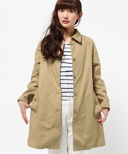 CIAOPANIC（チャオパニック）の「【Ciaopanic】カラーコーティングステンカラーコート（ステンカラーコート・レディース・ブルー/ベージュ・FREE）」の2枚目の写真