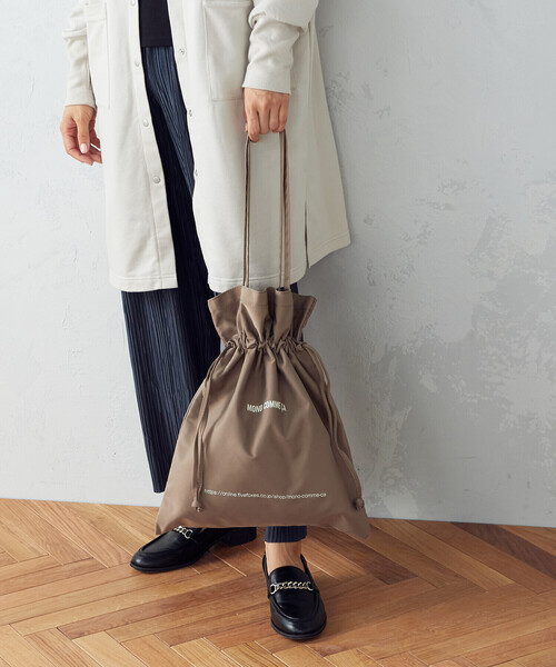 MONO　COMME CA（モノコムサ）の「2way　トートバッグ（トートバッグ・レディース・ブラック/ベージュ/ブラウン/サックスブルー/ピンク/ミント・FREE）」の3枚目の写真