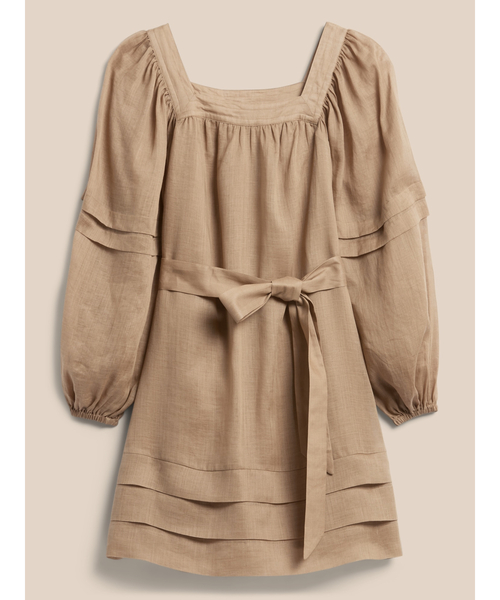【BANANA REPUBLIC】ラフ×上品 大人のAライン ミニワンピース BANANA REPUBLIC ワンピース FACTORY STORE ミディポプリン