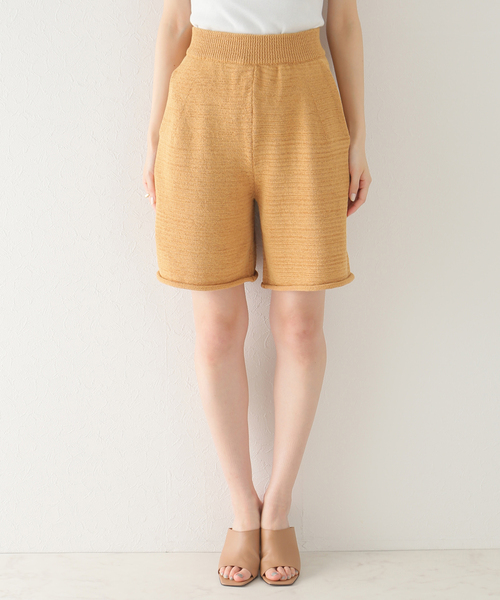 plage(プラージュ)の「【MISSING YOU ALREADY/ミッシングユーオールレディ】CTN KNIT ハーフパンツ(その他パンツ・レディース・ベージュ/キャメル・FREE)」の14枚目の写真